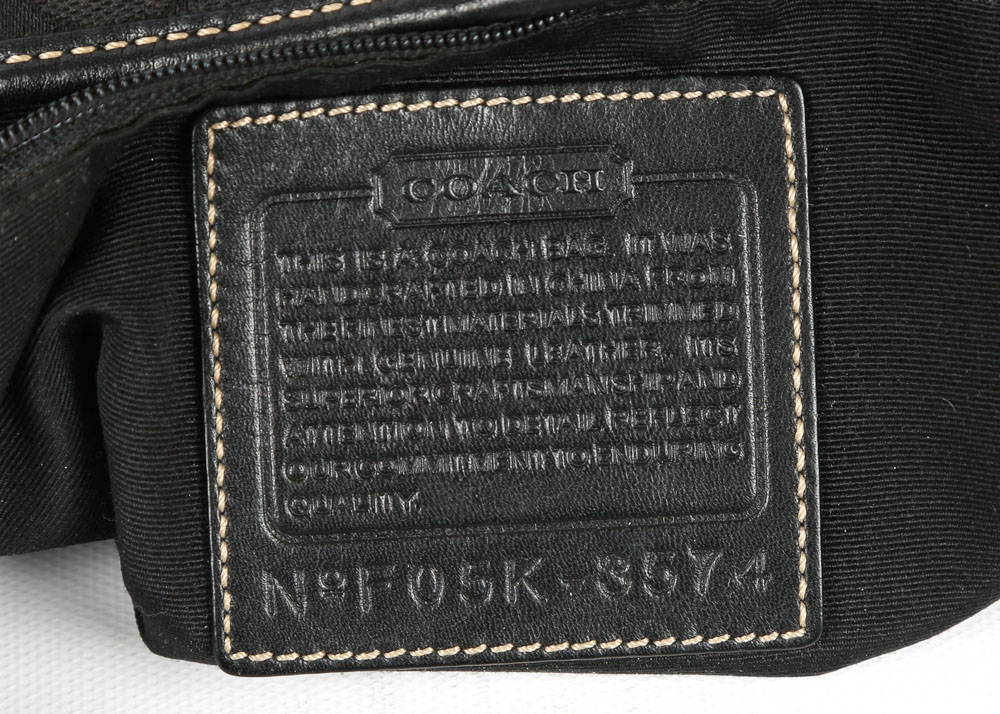 Coach Signature Canvas Soho Black Duffel and Wristlet