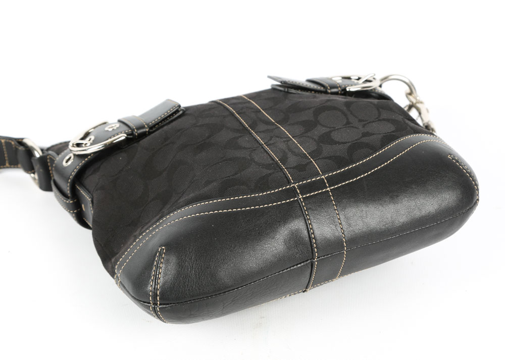 Coach Signature Canvas Soho Black Duffel and Wristlet