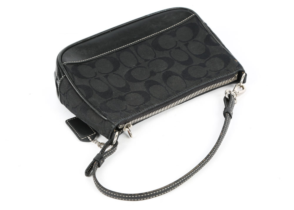 Coach Signature Canvas Soho Black Duffel and Wristlet