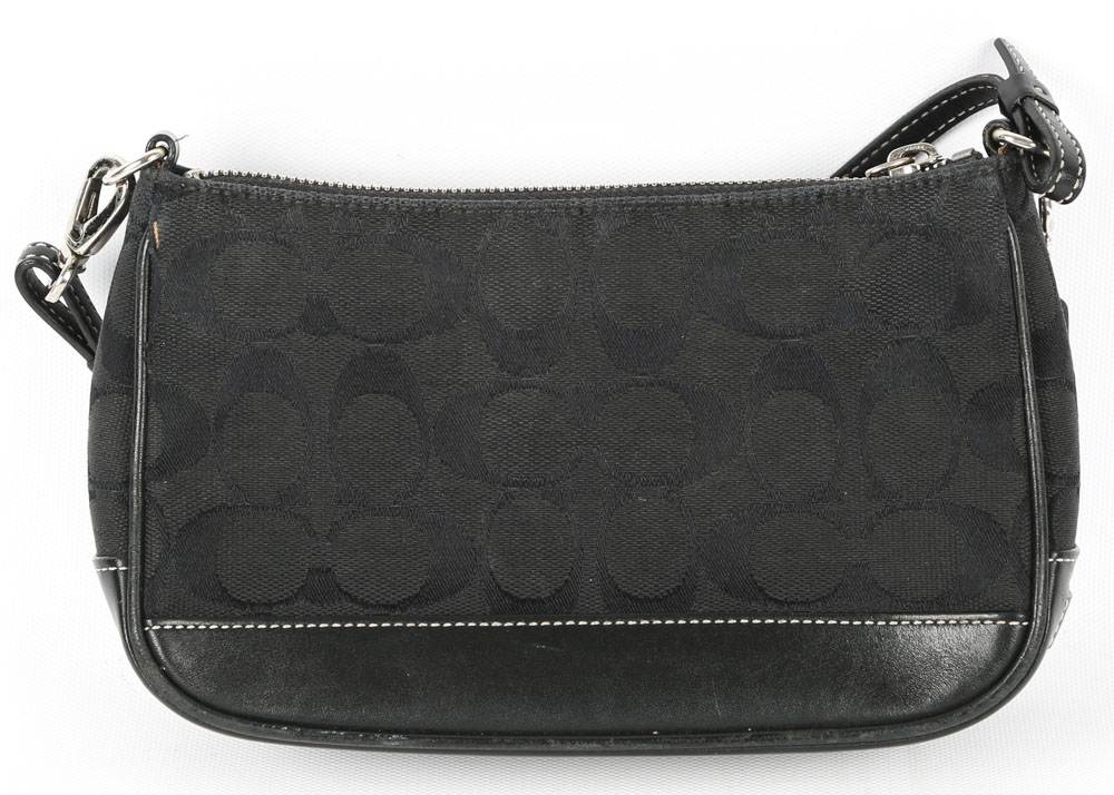 Coach Signature Canvas Soho Black Duffel and Wristlet