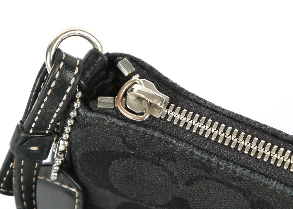 Coach Signature Canvas Soho Black Duffel and Wristlet