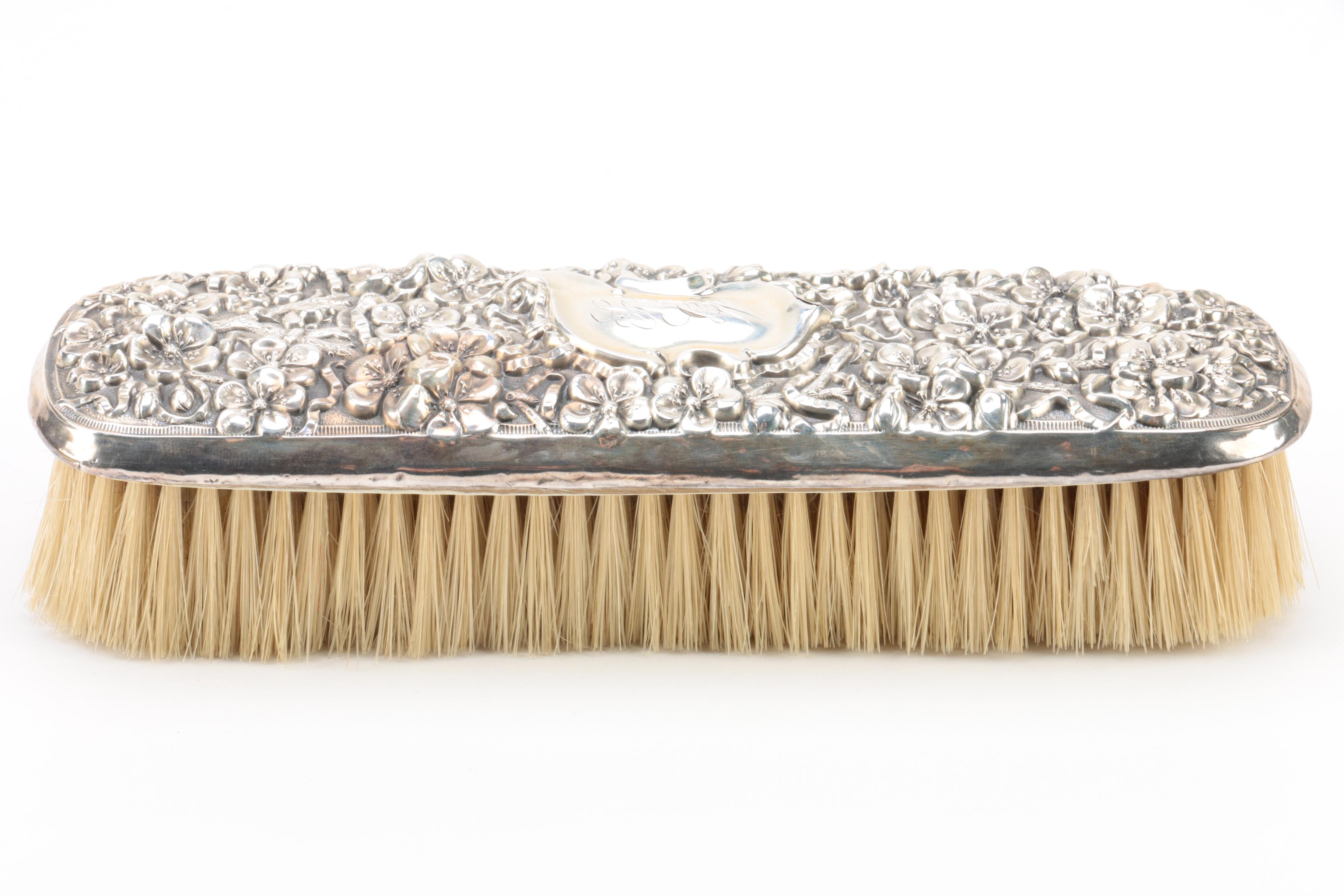Unger Bros. Sterling Silver Clothes Brush with Sterling Handled Comb