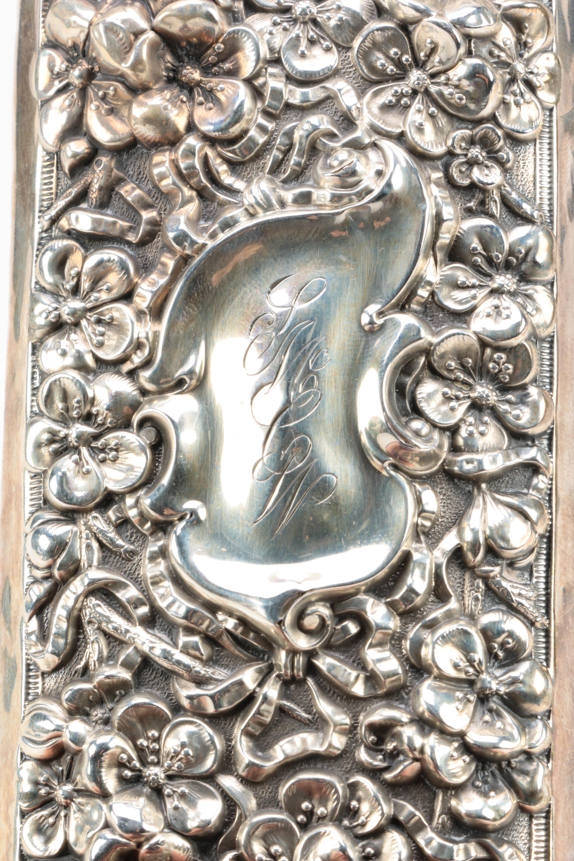 Unger Bros. Sterling Silver Clothes Brush with Sterling Handled Comb