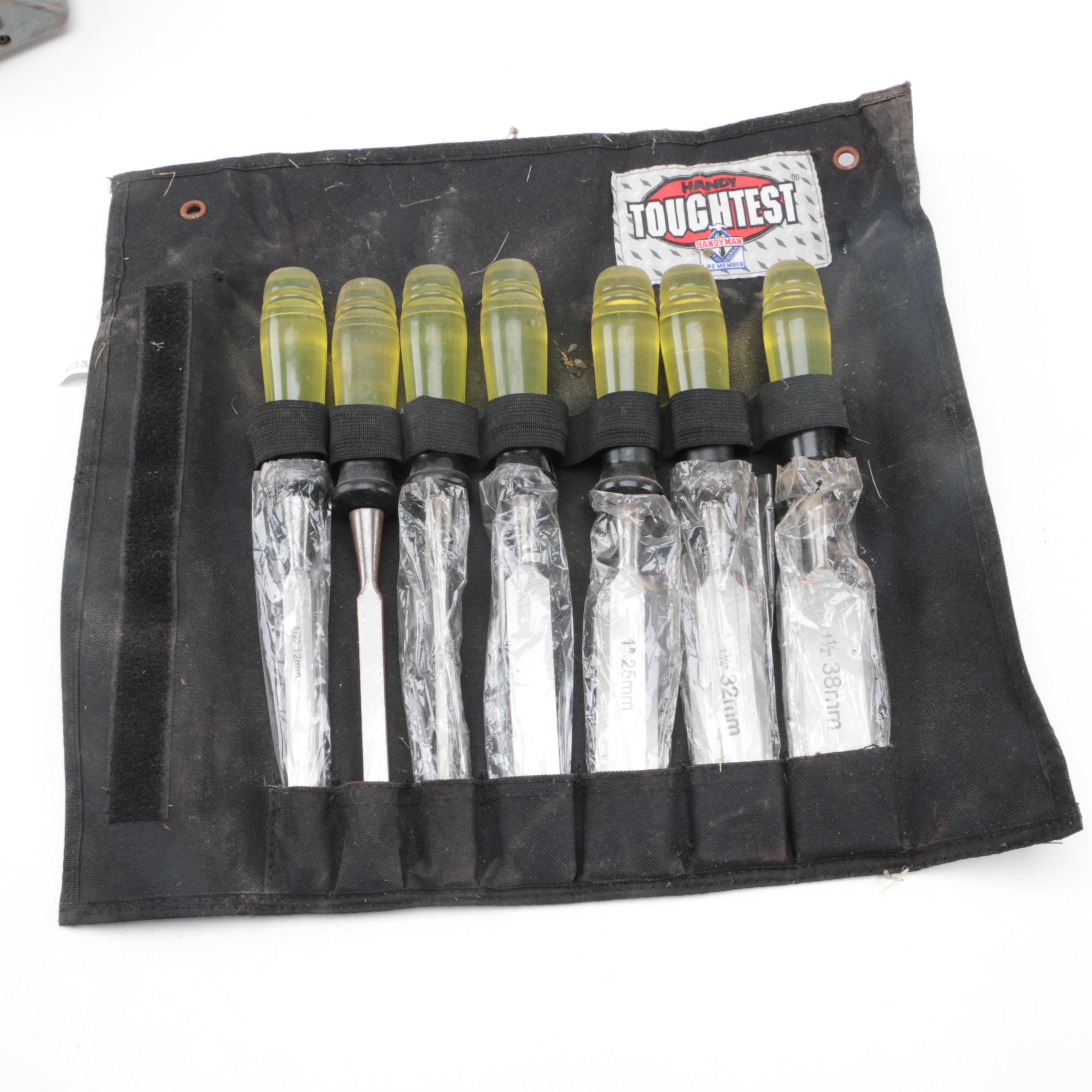 Collection of Wood Working Tools, Clamps Including Black & Decker Planer