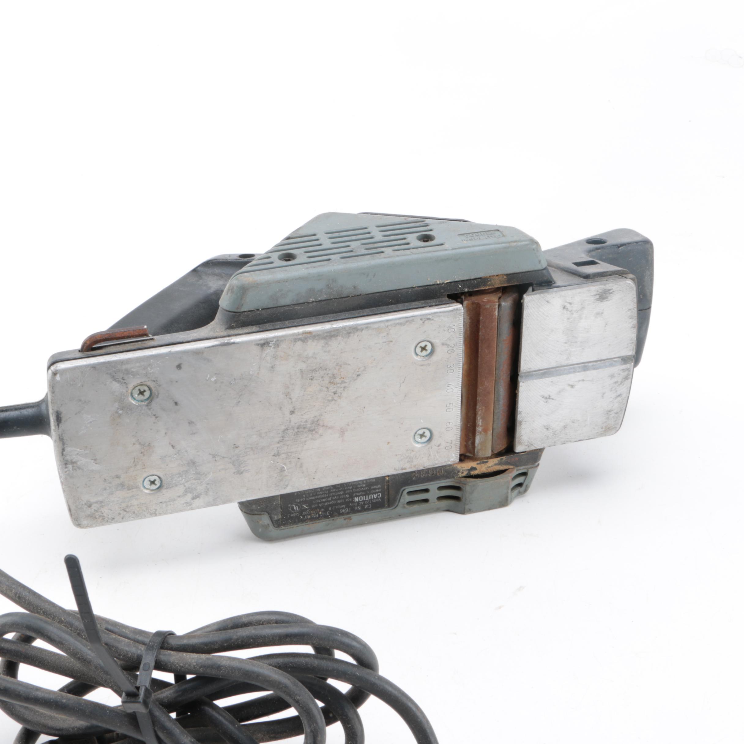 Collection of Wood Working Tools, Clamps Including Black & Decker Planer