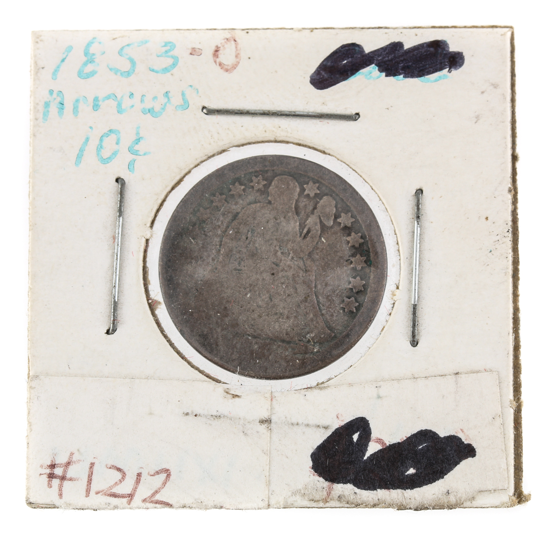 1853-O Liberty Seated Silver Dime