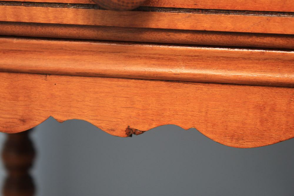 Vintage Spool-Turned Maple End Table