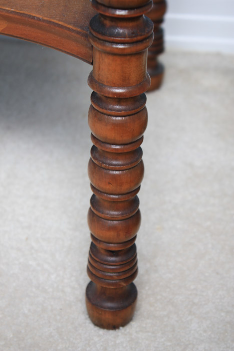 Vintage Spool-Turned Maple End Table