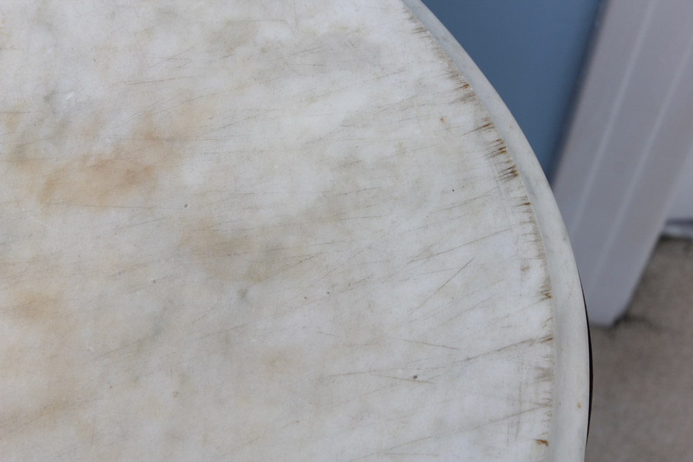 Victorian Oval Marble Top Table