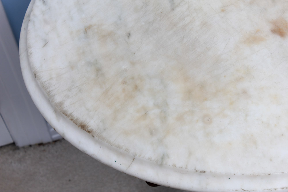 Victorian Oval Marble Top Table