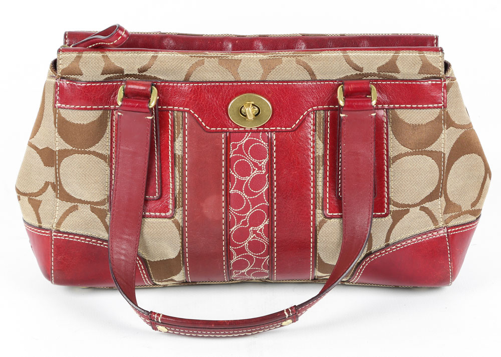 Coach Hampton Signature Carryall and Wallet