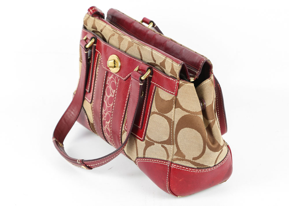 Coach Hampton Signature Carryall and Wallet