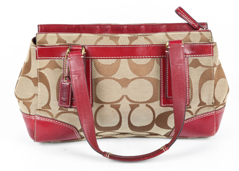 Coach Hampton Signature Carryall and Wallet