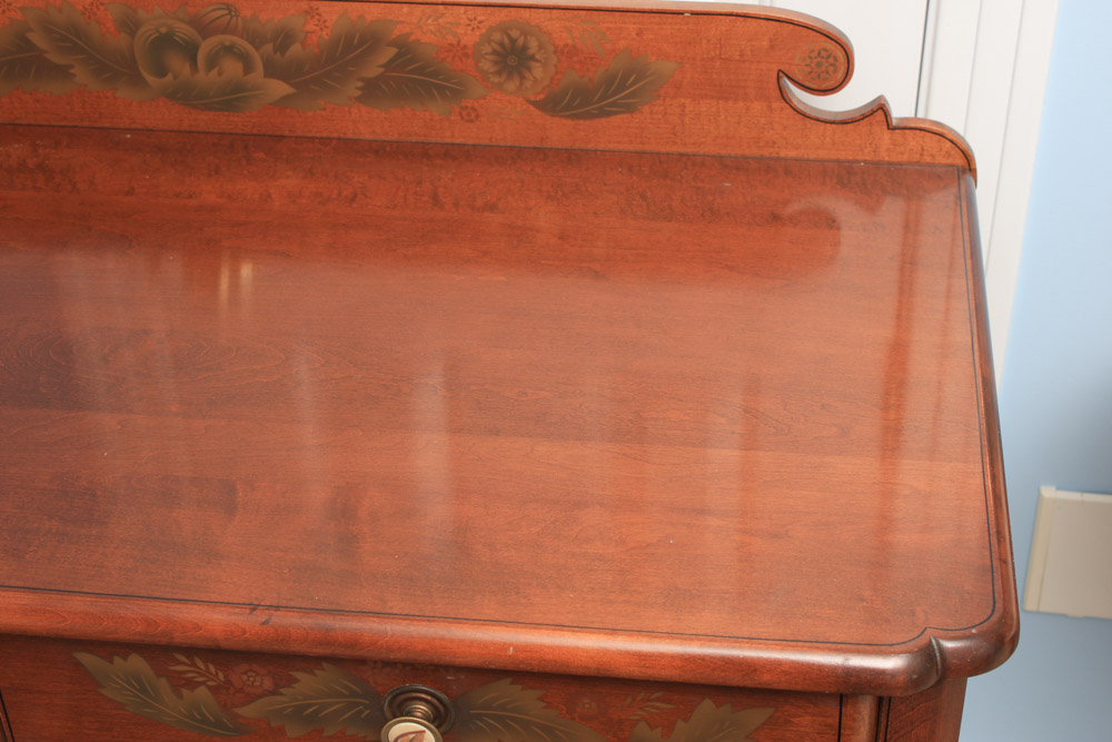 Hitchcock Stenciled Maple Writing Desk