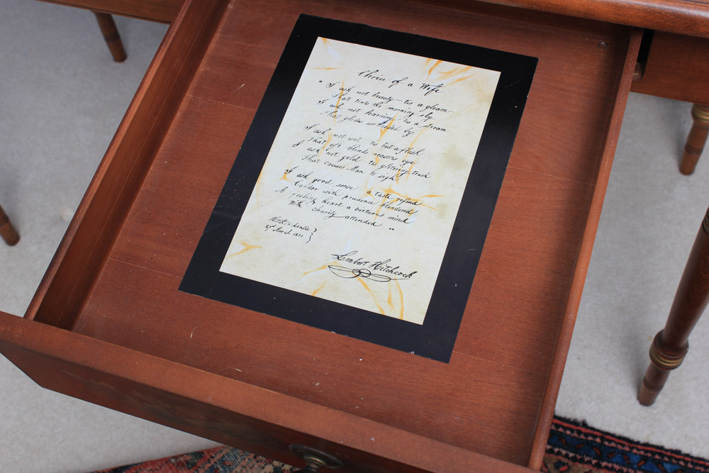 Hitchcock Stenciled Maple Writing Desk