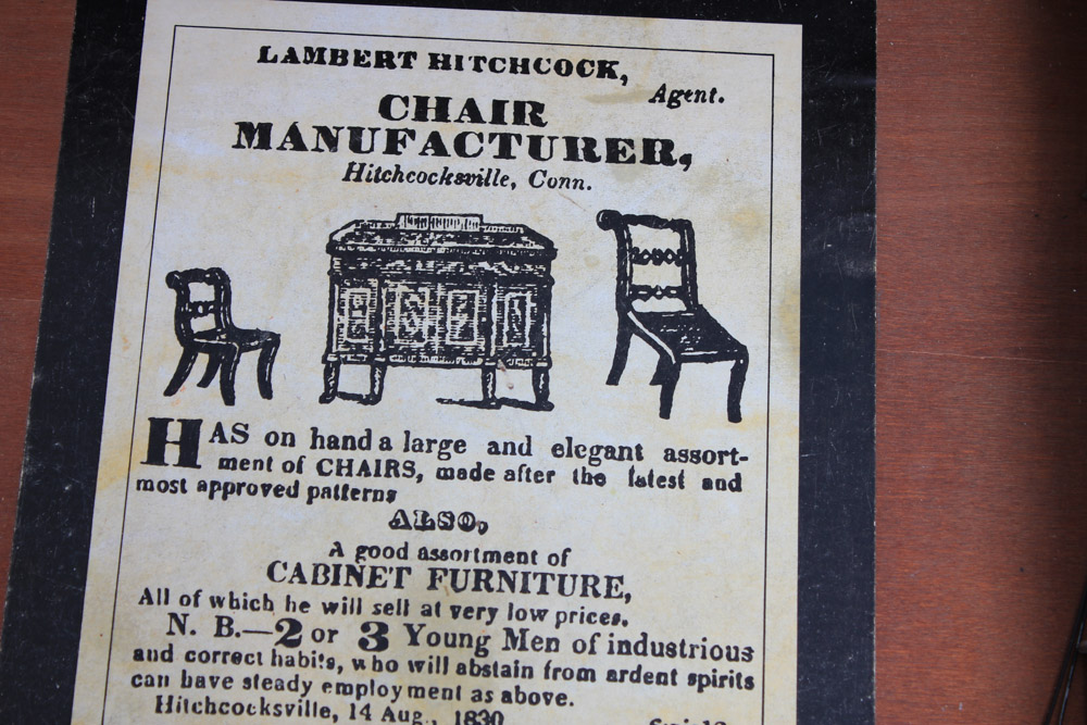 Hitchcock Stenciled Maple Writing Desk