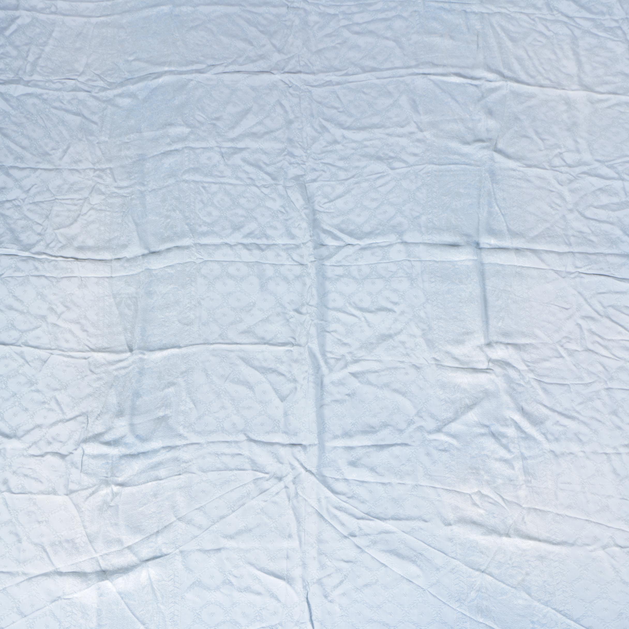 Vintage Blue Floral Tablecloth