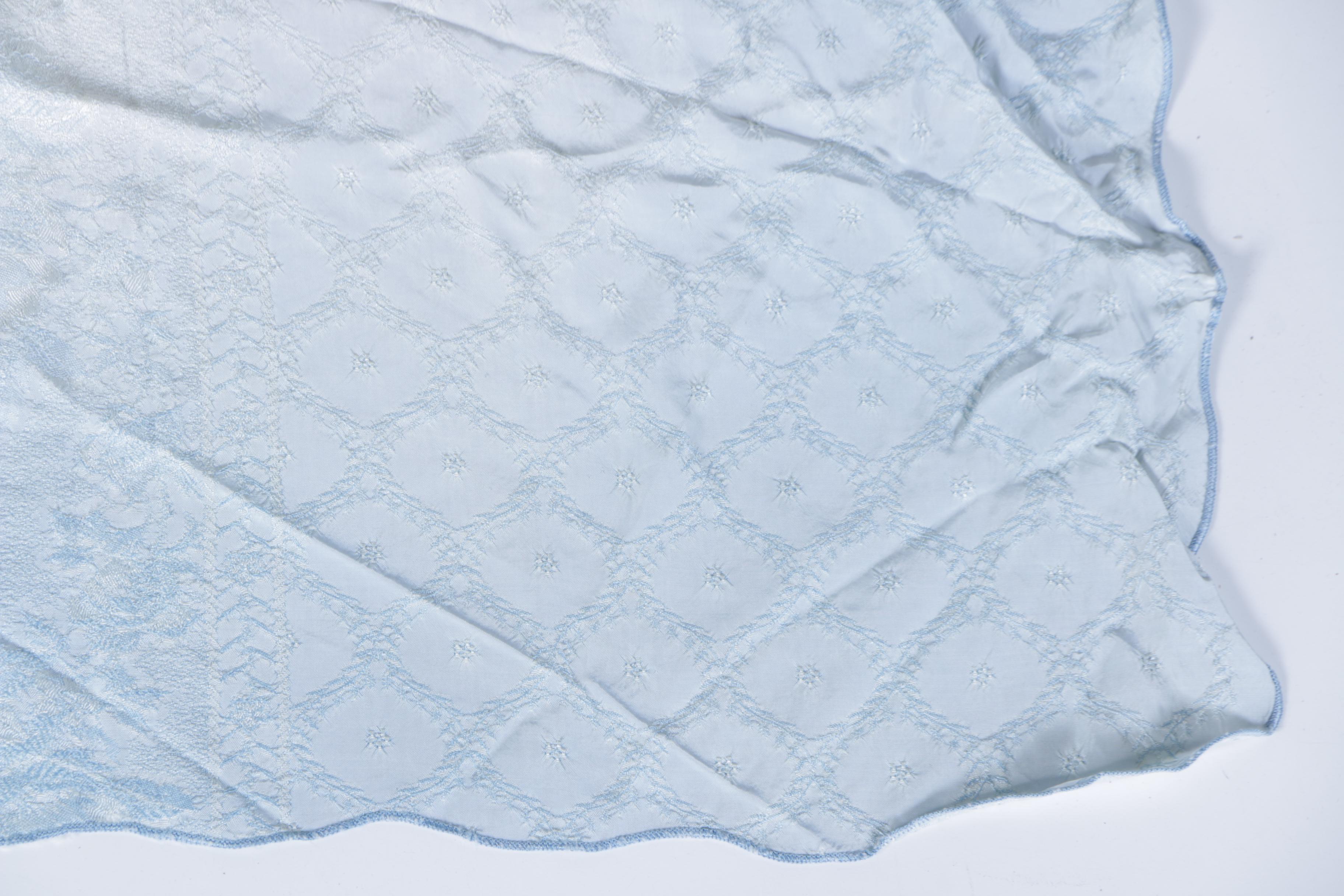 Vintage Blue Floral Tablecloth