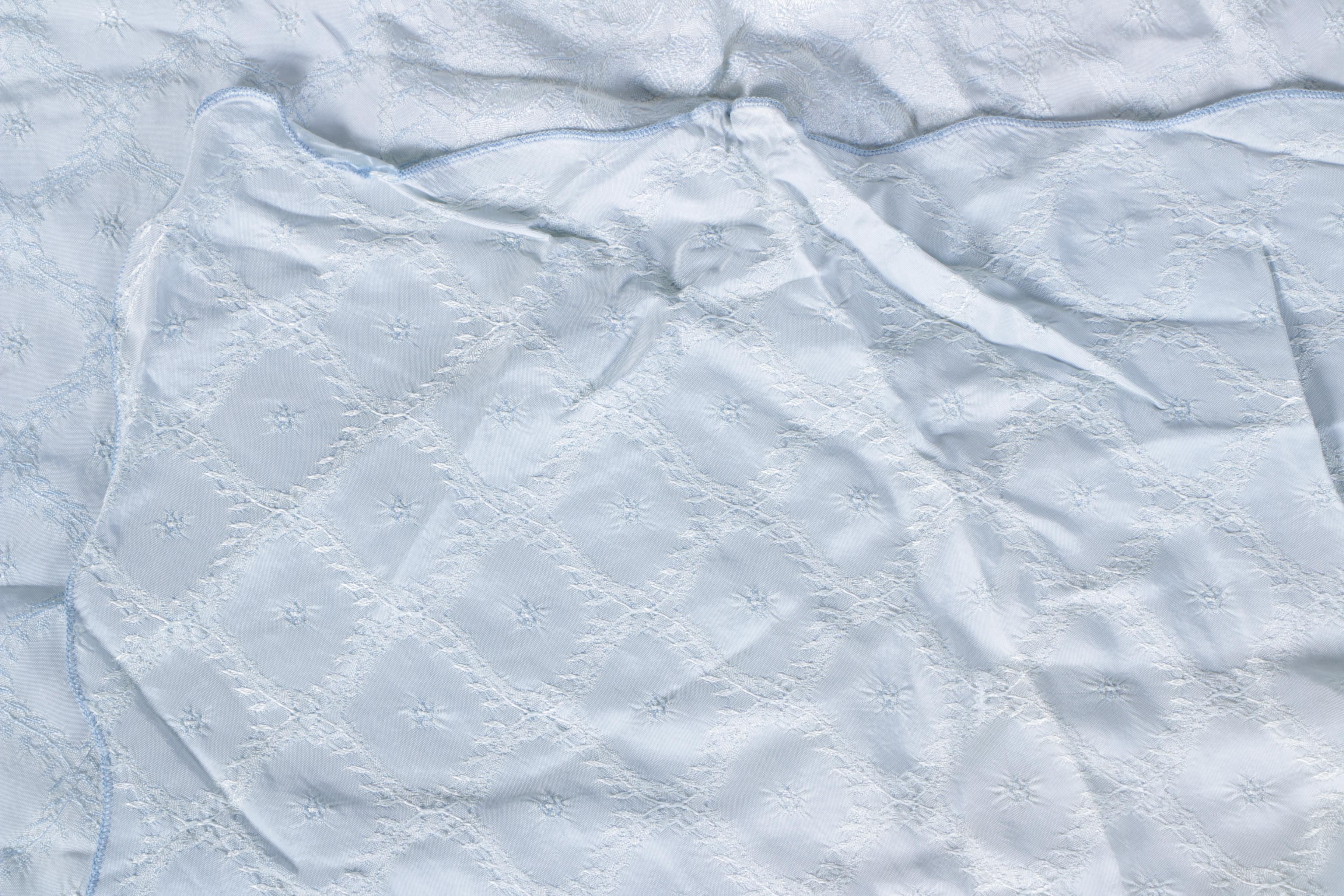 Vintage Blue Floral Tablecloth