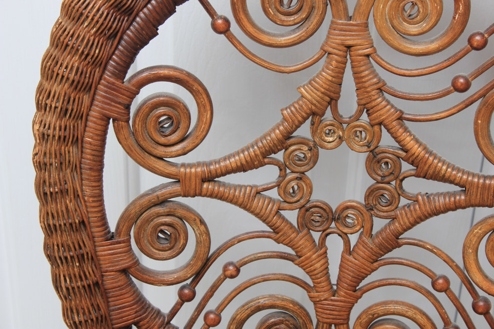 Vintage Wicker Side Chair