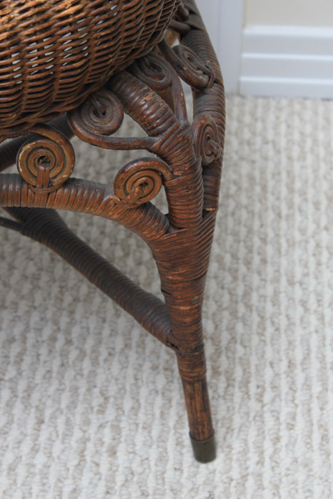Vintage Wicker Side Chair