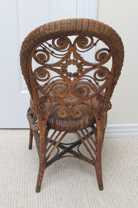 Vintage Wicker Side Chair