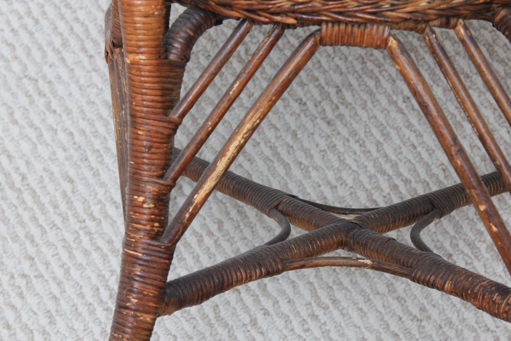 Vintage Wicker Side Chair