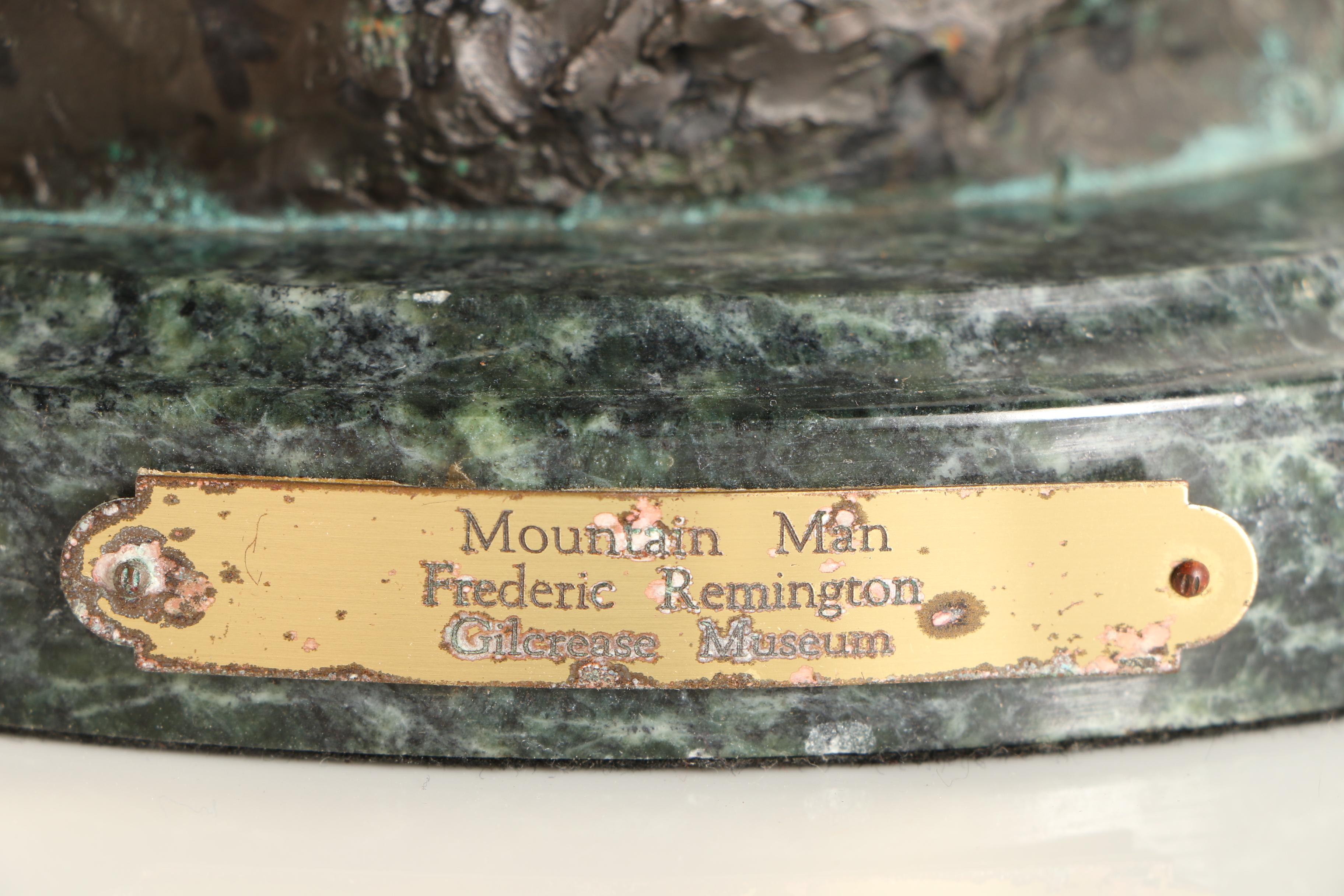 Bronze Reproduction Sculpture After Frederic Remington "Mountain Man"