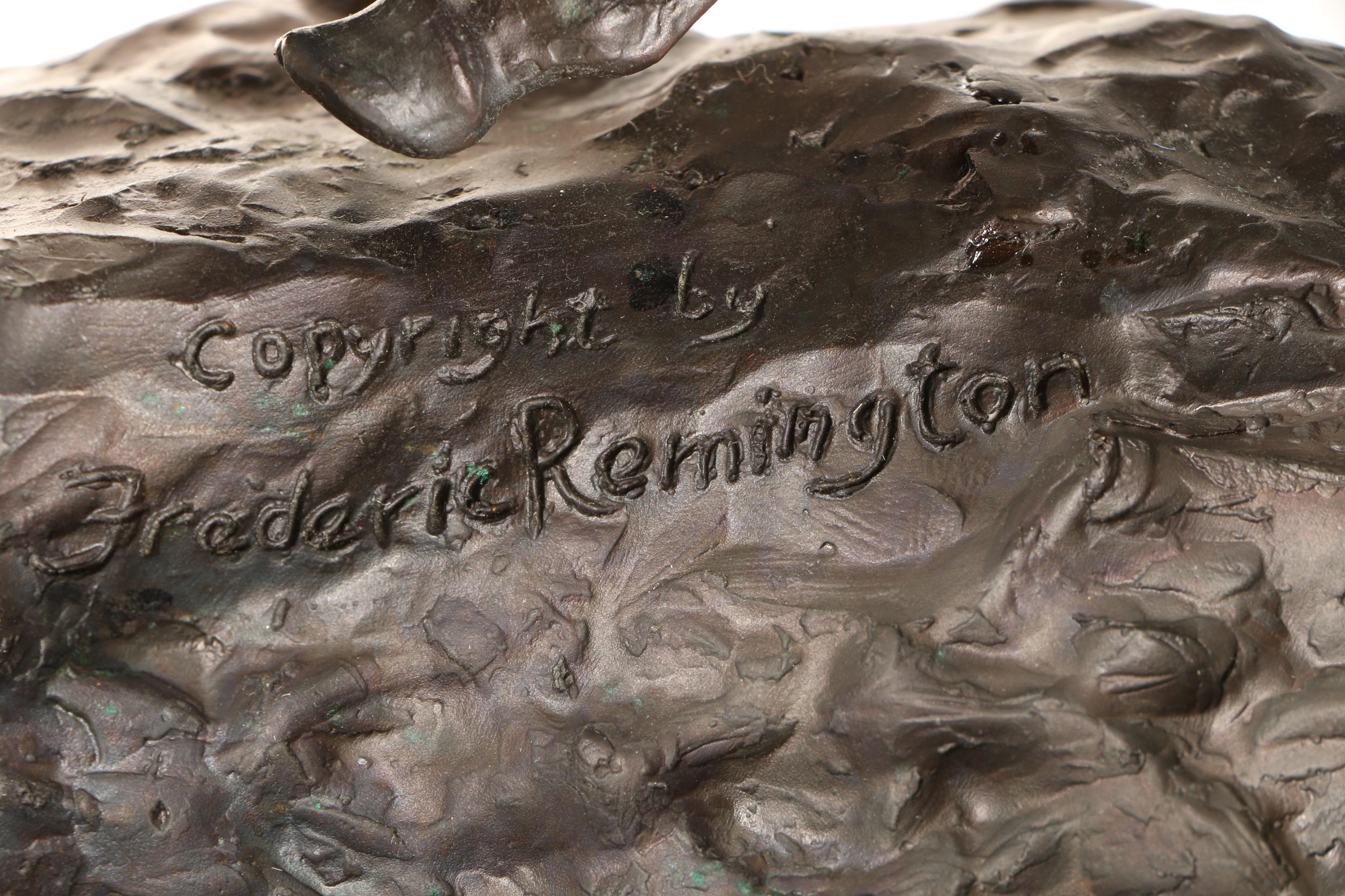 Bronze Reproduction Sculpture After Frederic Remington "Mountain Man"