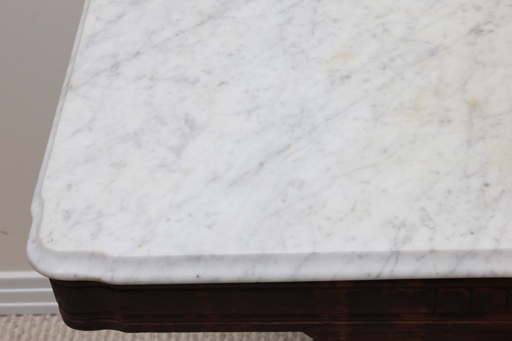 Victorian Walnut and Marble Top Table