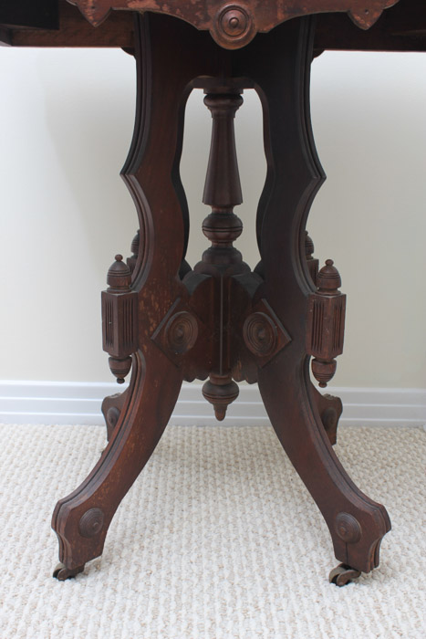 Victorian Walnut and Marble Top Table