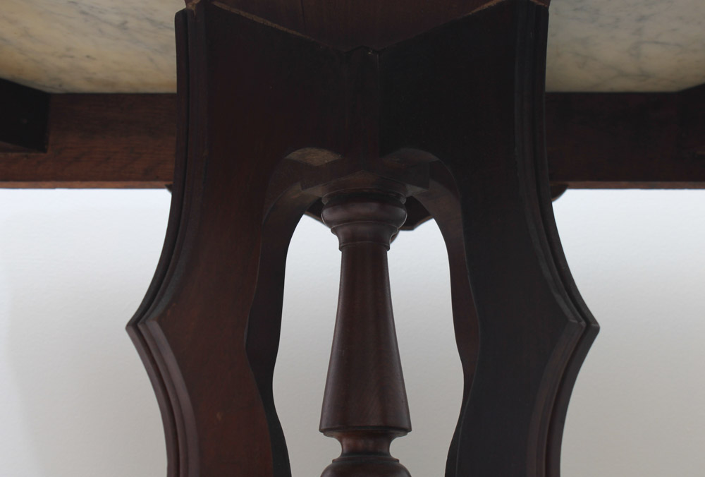 Victorian Walnut and Marble Top Table