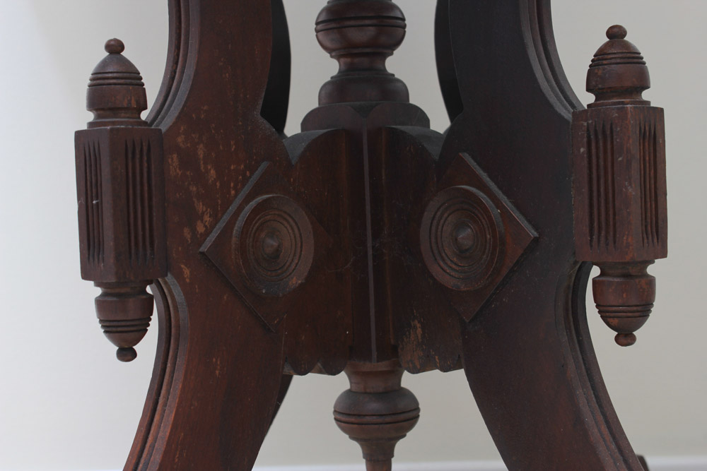 Victorian Walnut and Marble Top Table