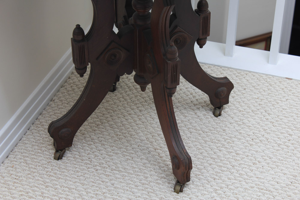 Victorian Walnut and Marble Top Table