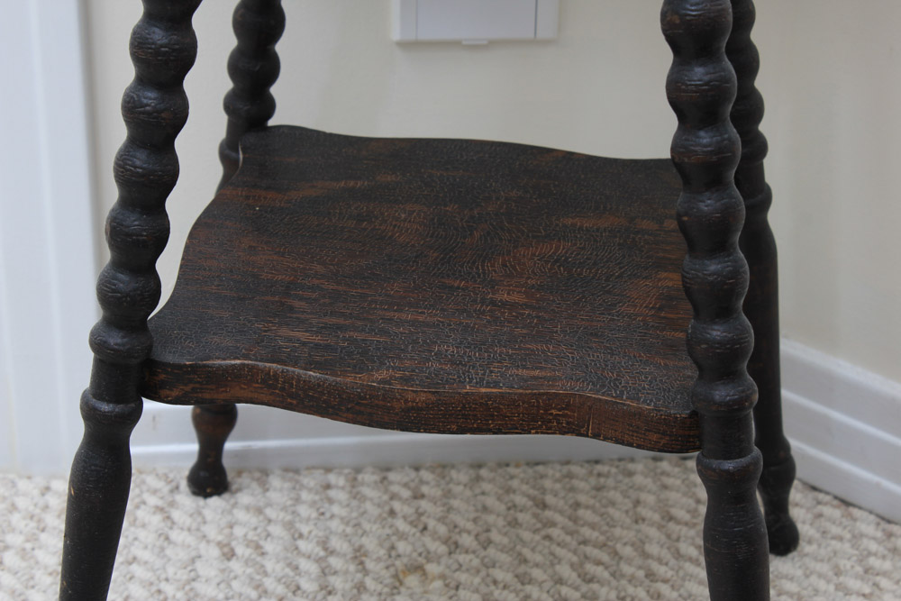 Antique Oak Square End Table