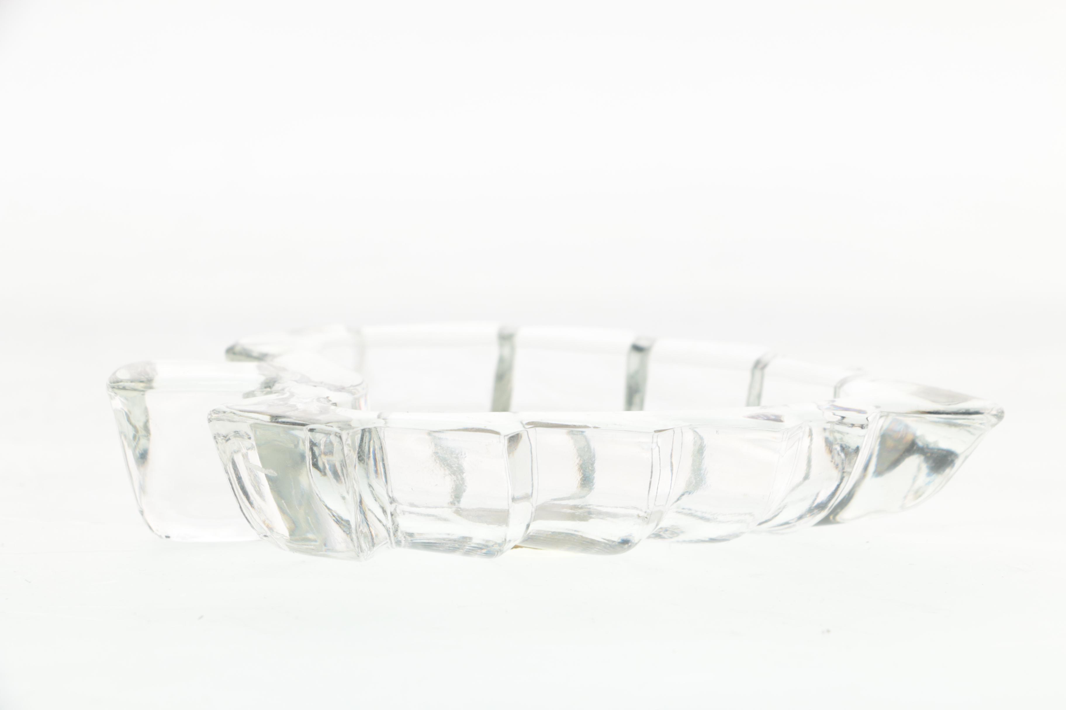 Crystal Clear Industries "Leaf" Dish and American Brilliant Cut Glass Bowl