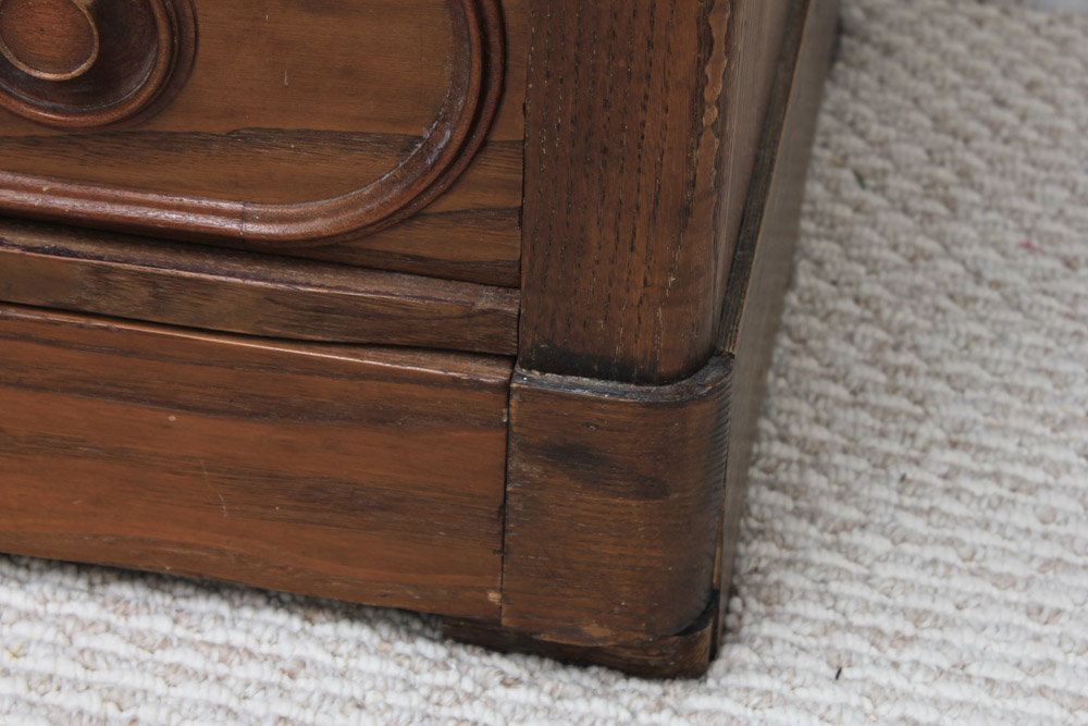 Victorian Marble Top Ash Chest of Drawers