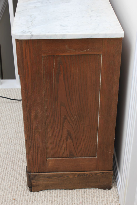 Victorian Marble Top Ash Chest of Drawers