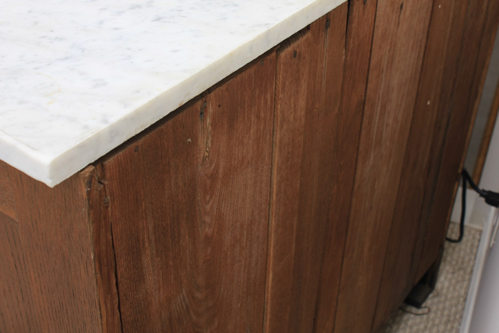 Victorian Marble Top Ash Chest of Drawers