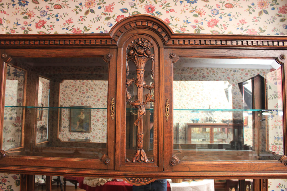 French Art Deco Carved Oak Buffet