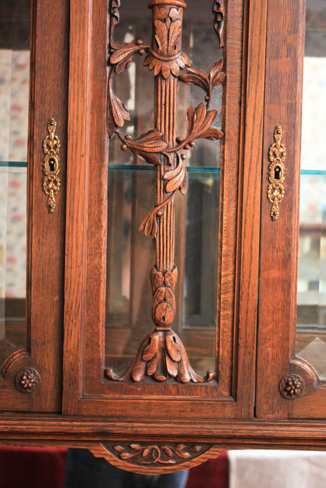 French Art Deco Carved Oak Buffet