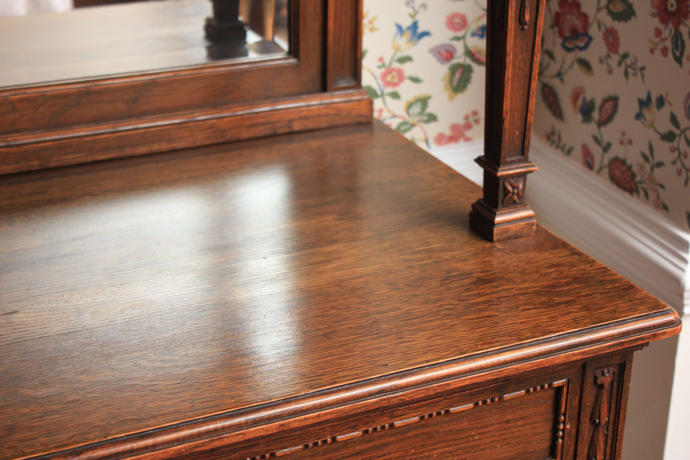 French Art Deco Carved Oak Buffet