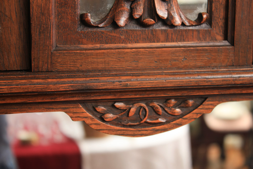 French Art Deco Carved Oak Buffet
