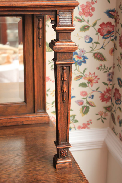 French Art Deco Carved Oak Buffet