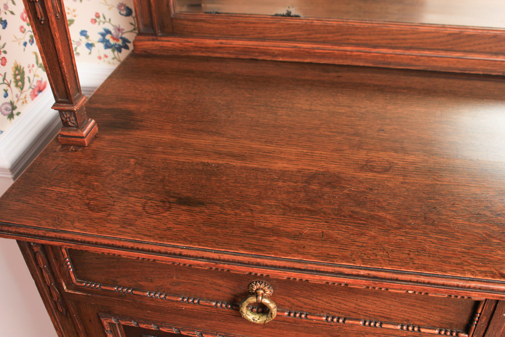 French Art Deco Carved Oak Buffet