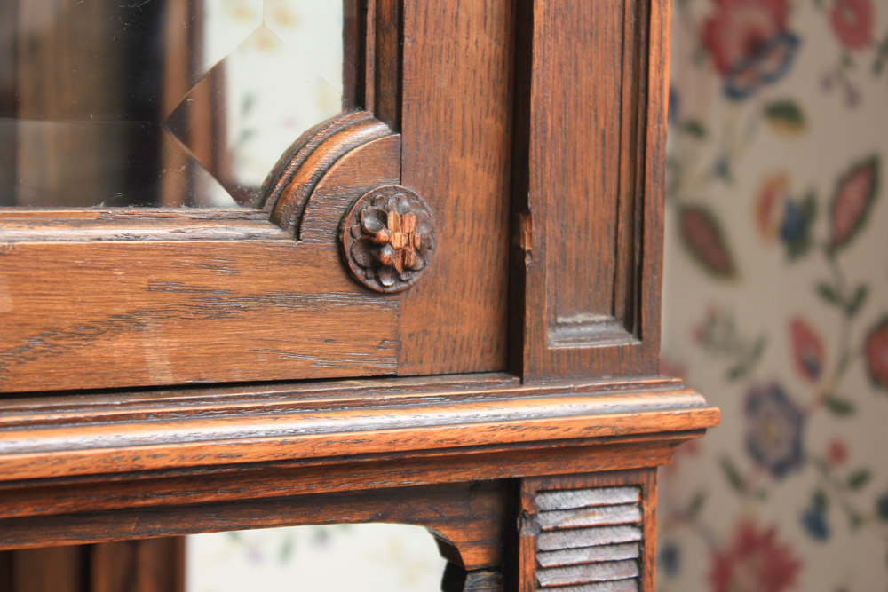 French Art Deco Carved Oak Buffet
