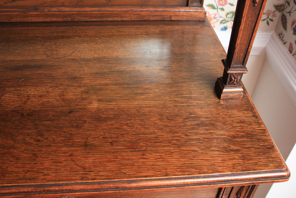 French Art Deco Carved Oak Buffet