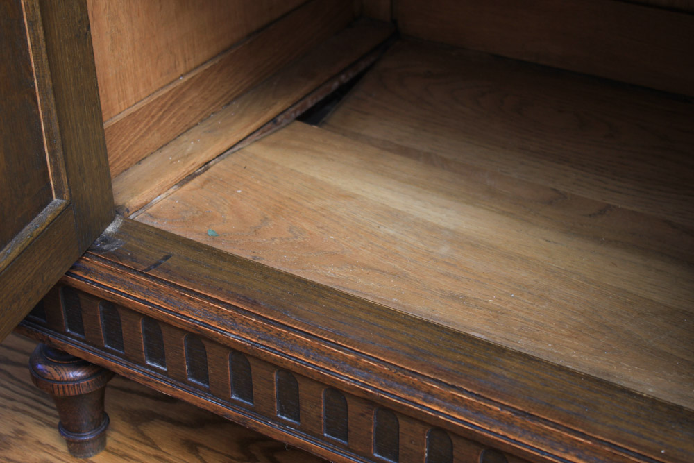 French Art Deco Carved Oak Buffet