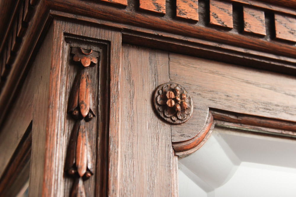 French Art Deco Carved Oak Buffet