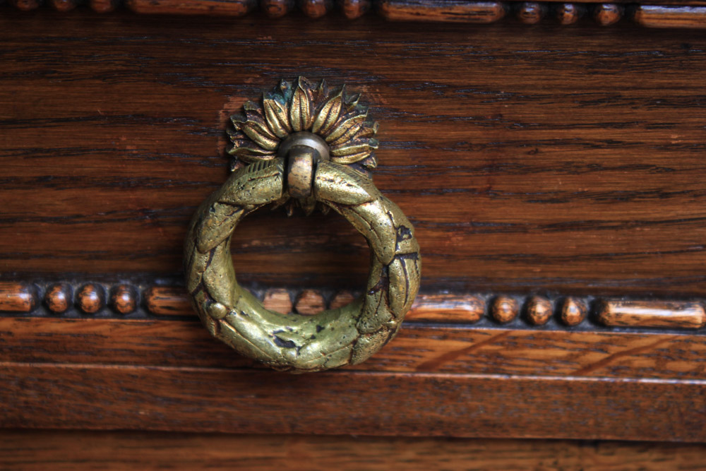 French Art Deco Carved Oak Buffet